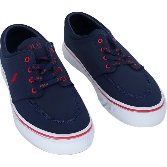 Polo Ralph Lauren Faxon Leather Navy Sneakers Men's US 10M - Picture 1 of 6